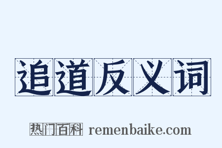 追道反义词是什么意思的图片
